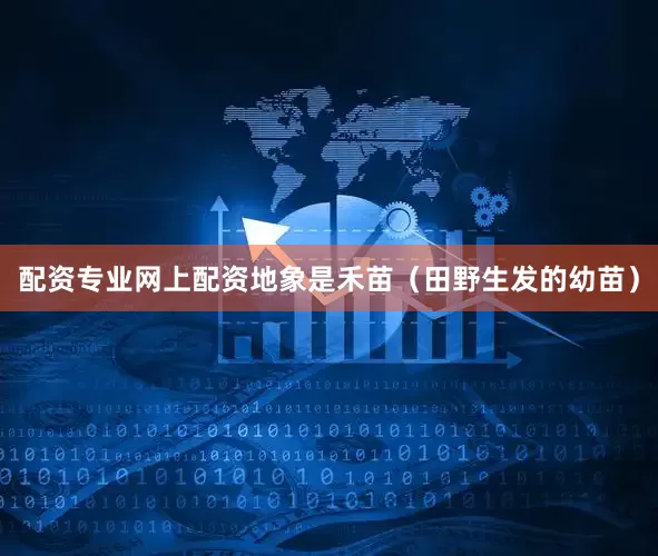 配资专业网上配资地象是禾苗（田野生发的幼苗）