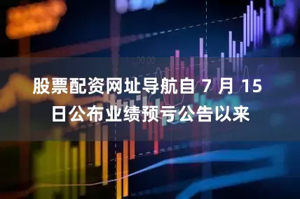 股票配资网址导航自 7 月 15 日公布业绩预亏公告以来