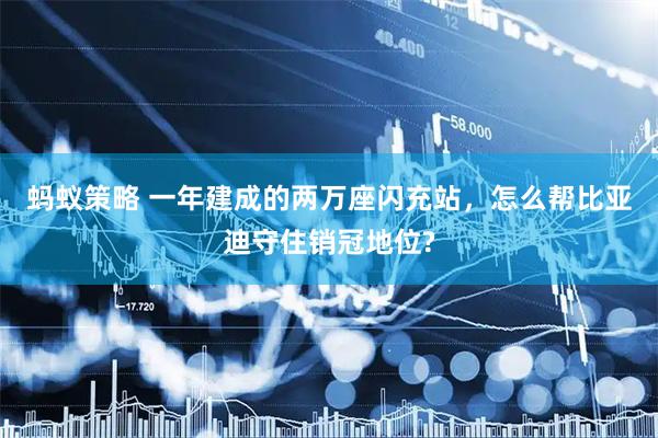 蚂蚁策略 一年建成的两万座闪充站，怎么帮比亚迪守住销冠地位?