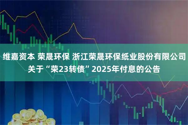 维嘉资本 荣晟环保 浙江荣晟环保纸业股份有限公司关于“荣23转债”2025年付息的公告
